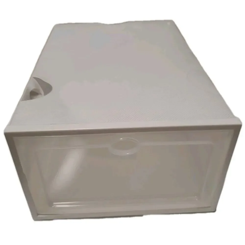 11 Pack Clear Front, White Box Shoe Storage Containers.